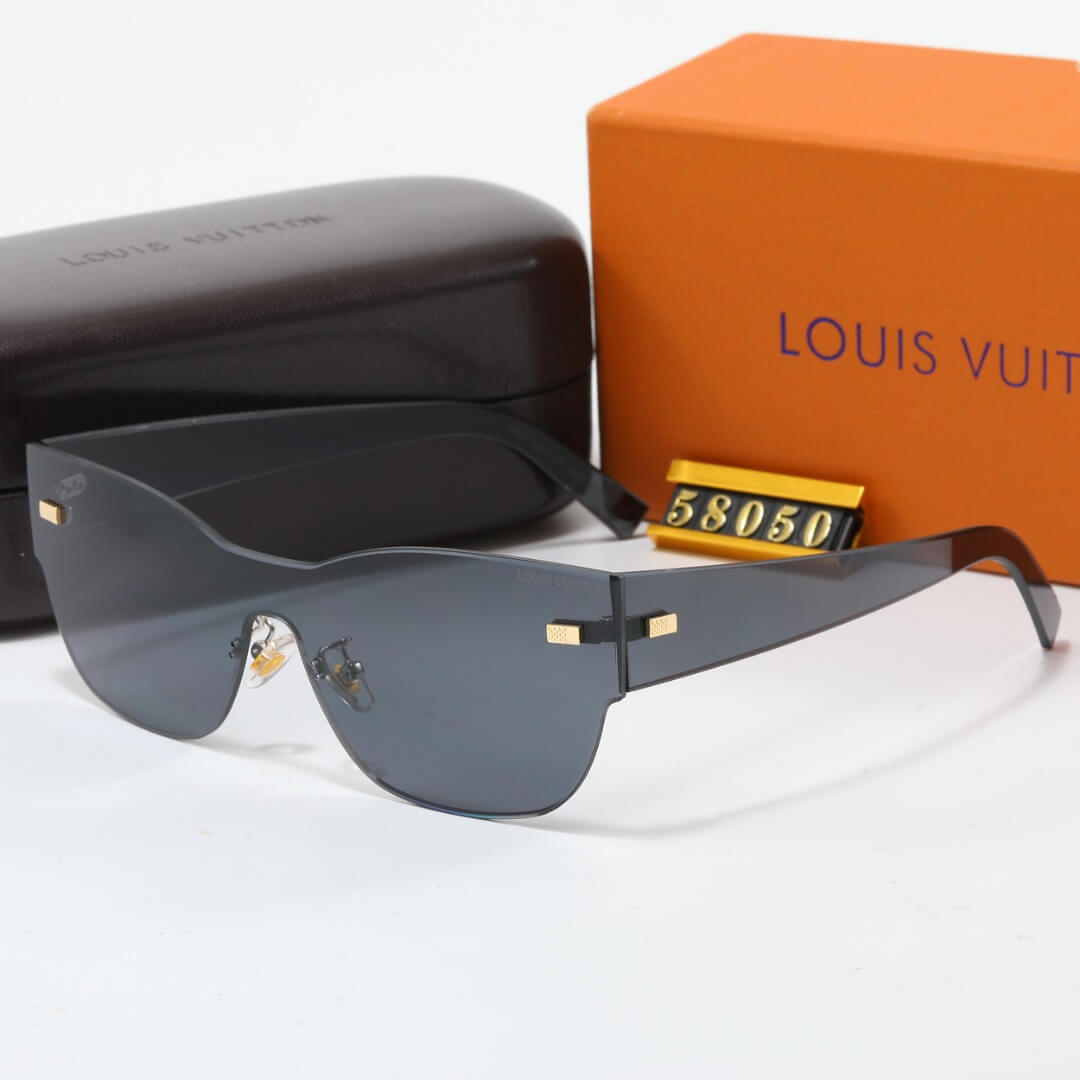 Lunettes de soleil sans monture à imprimé lettre