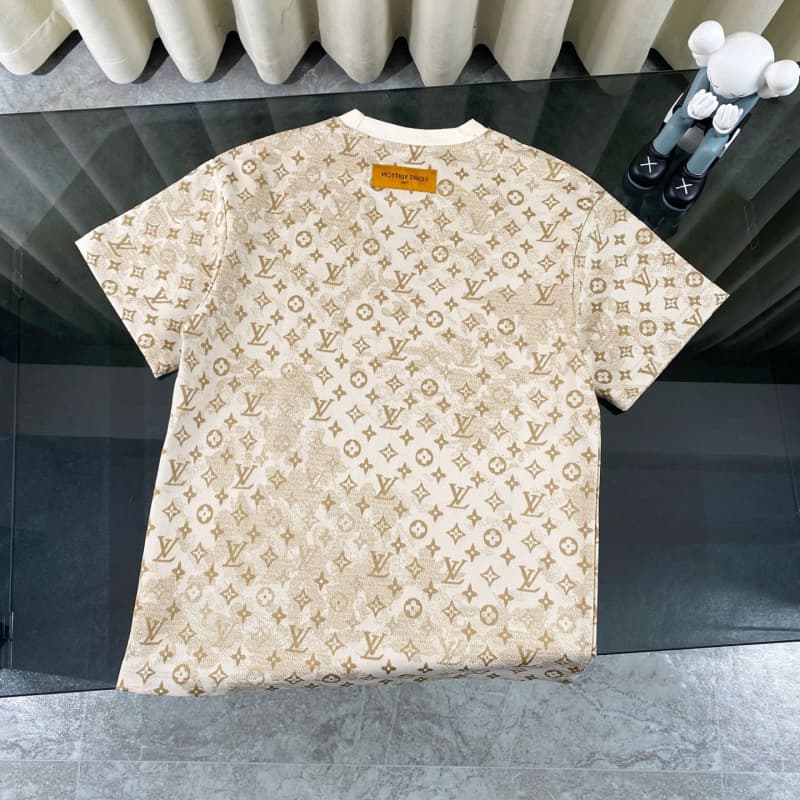 2025 New Classic Beige Jacquard T-shirt