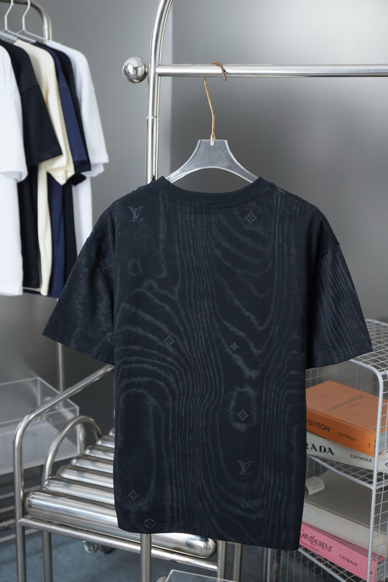 Ripple Texture Puff Print T-Shirt