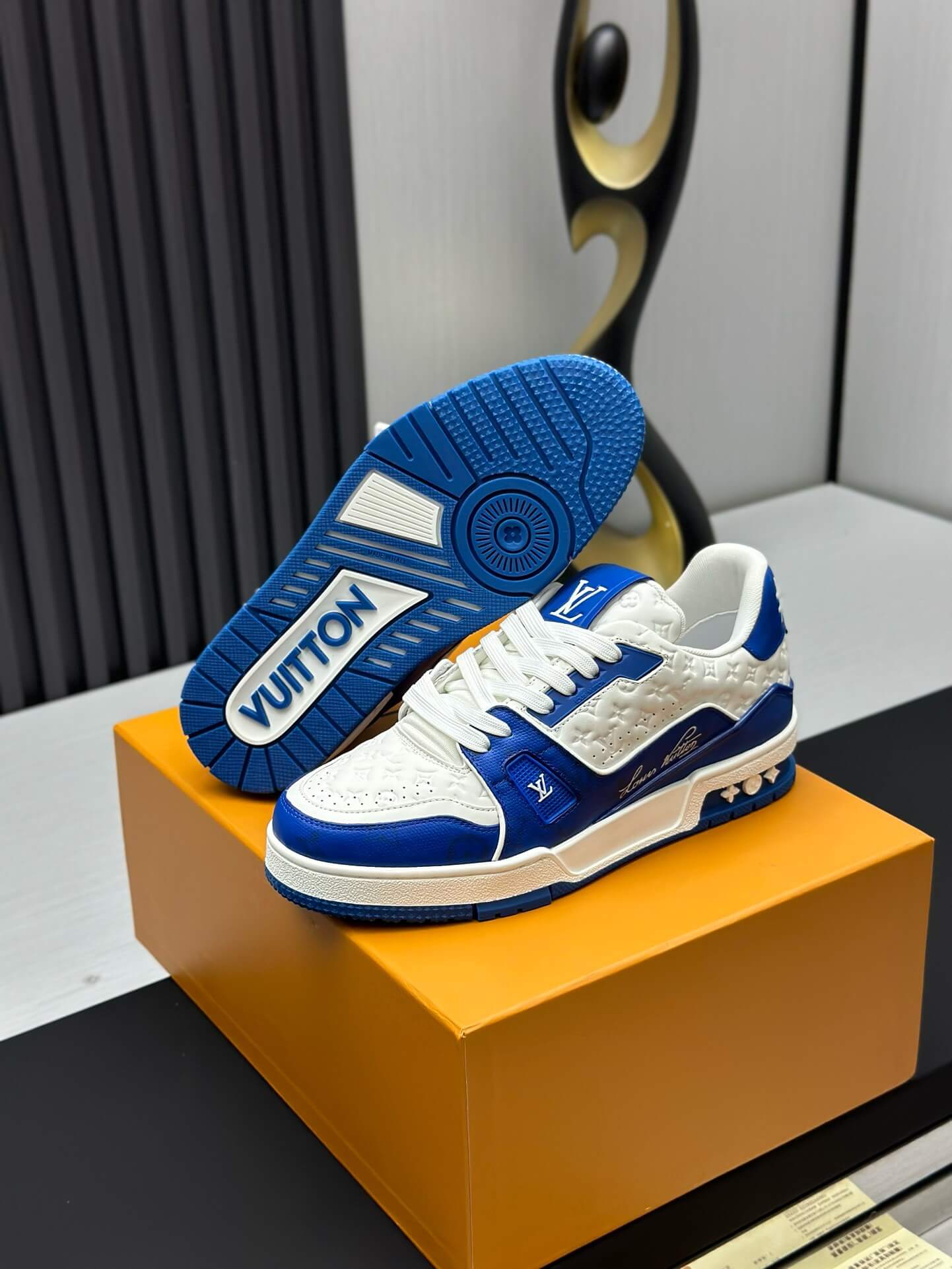 Blue Jacquard Pattern Sneaker