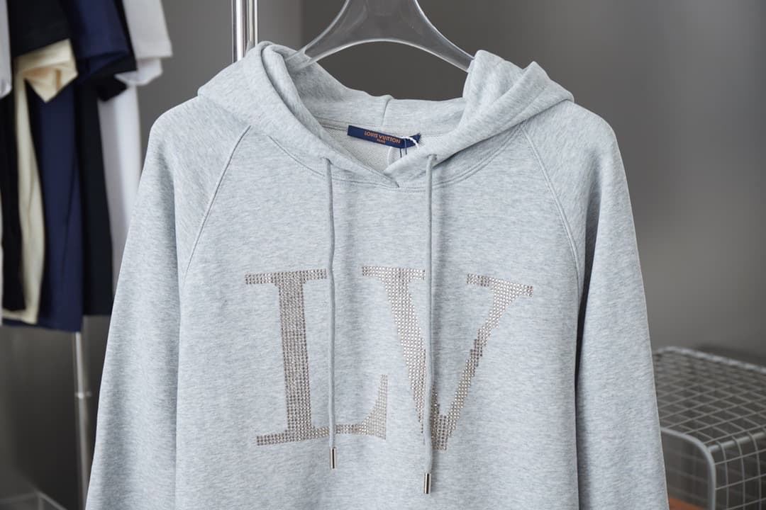 Classic Gold Letter Rhinestone Hoodie