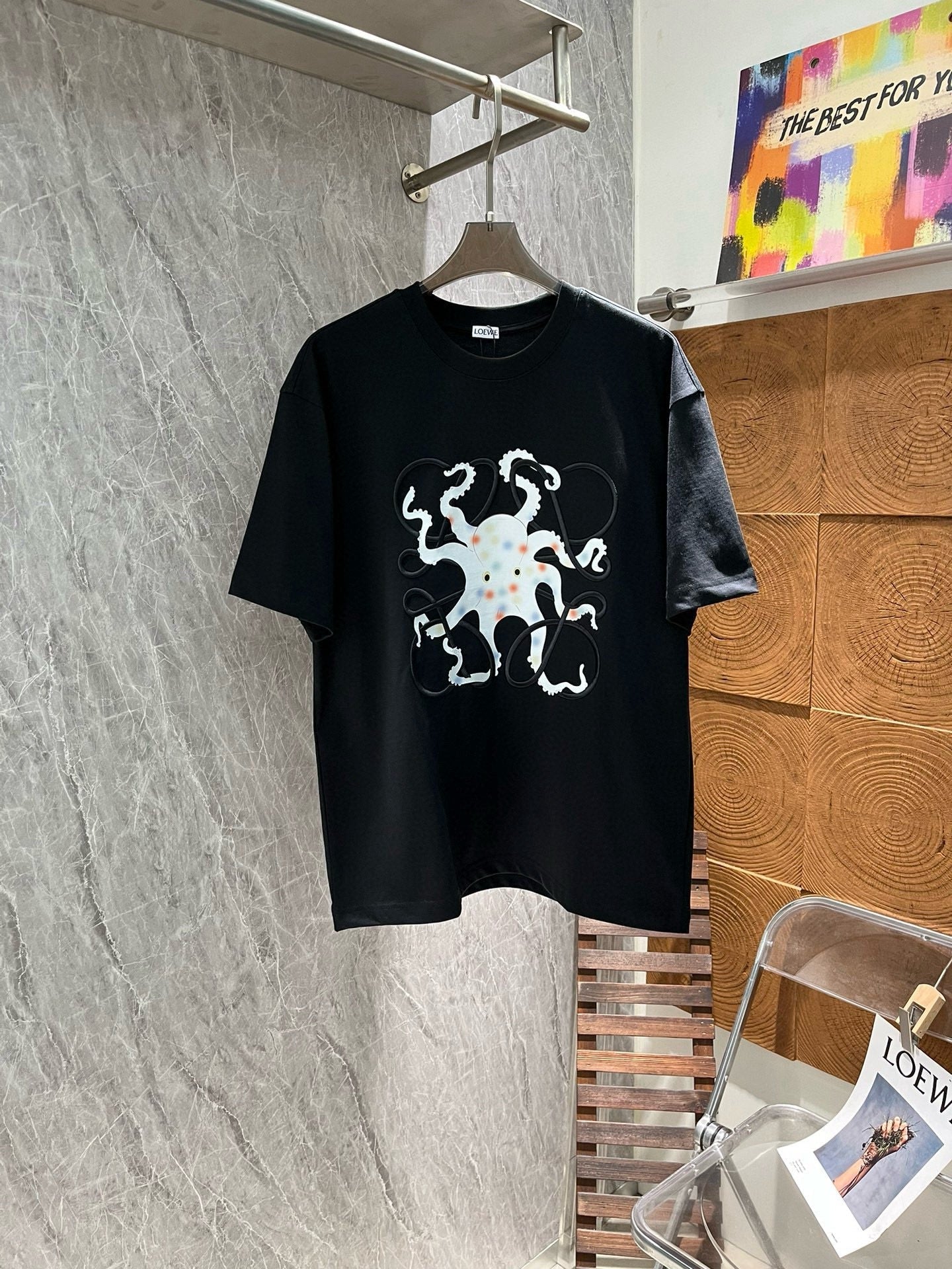 T-shirt brodé poulpe