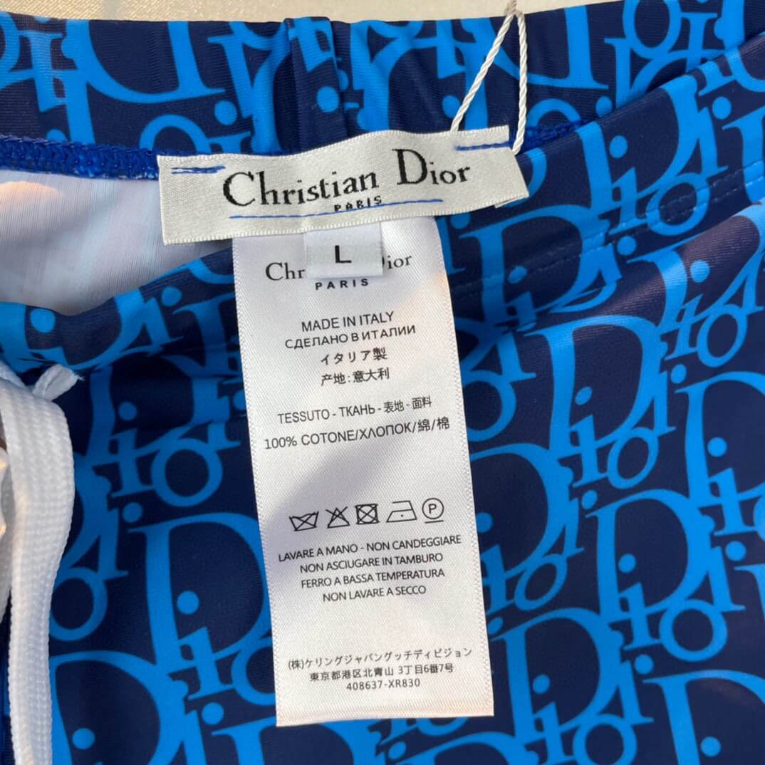 Blue All-Over Print Swim Trunks
