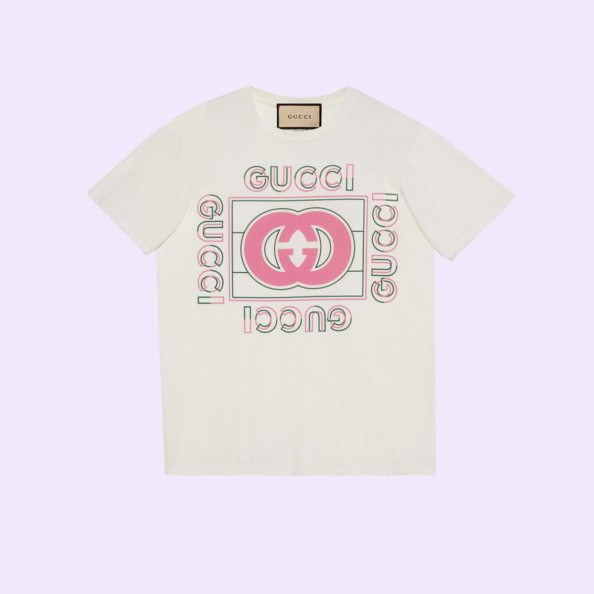Rosa T-SHIRT mit Vintage-Print