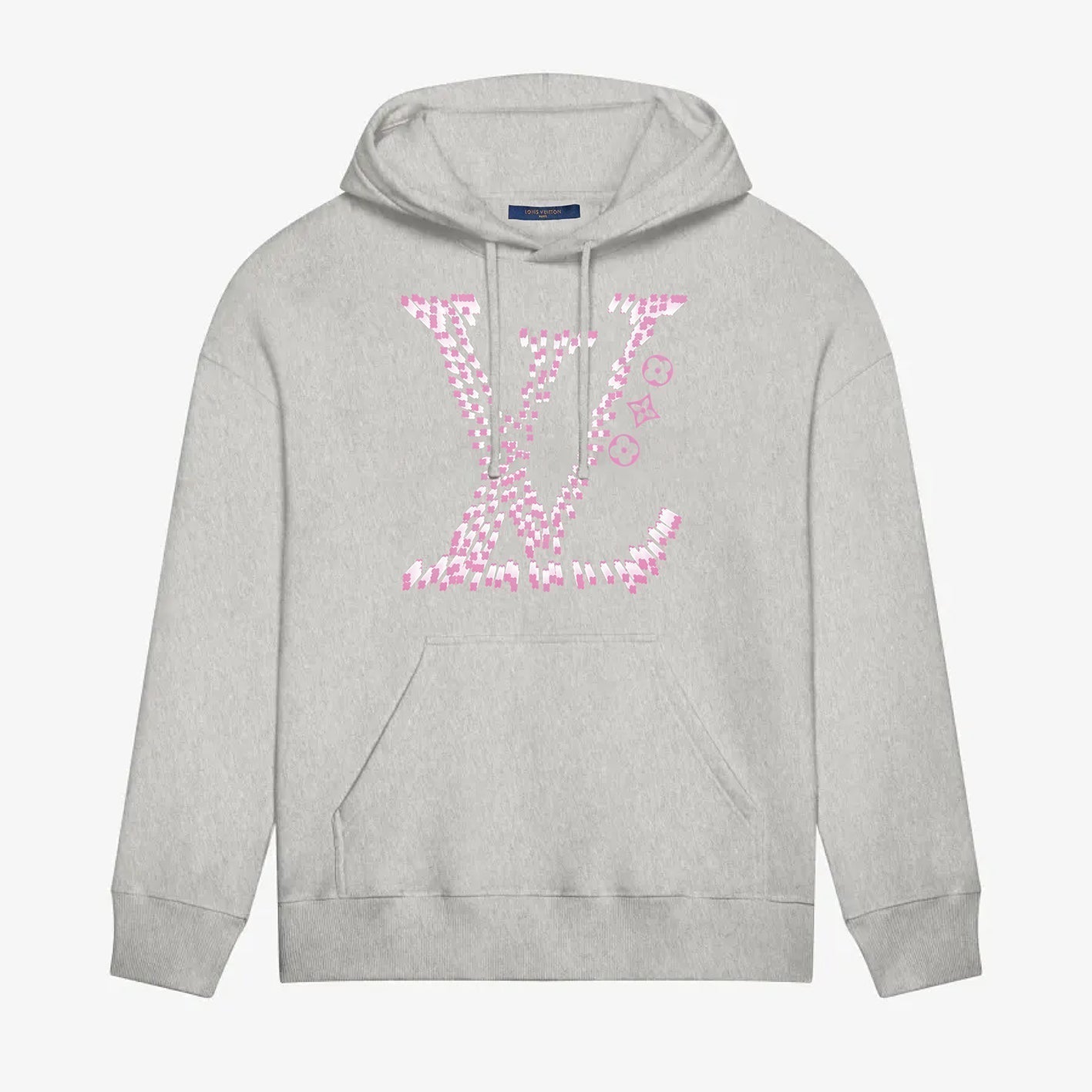 Sweat à capuche rose classique imprimé lettres