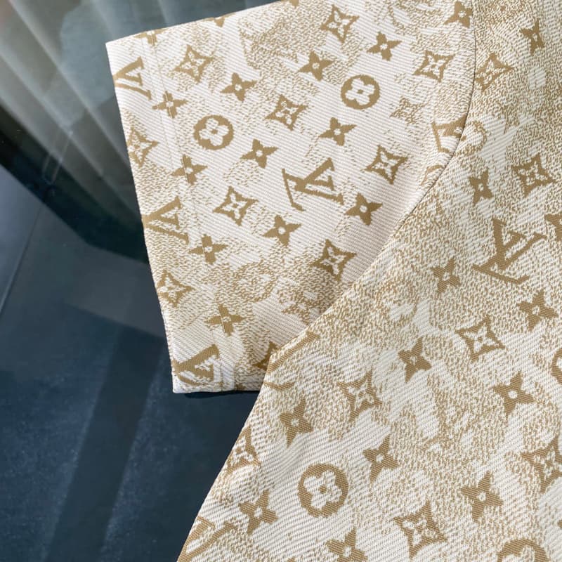 2025 New Classic Beige Jacquard T-shirt