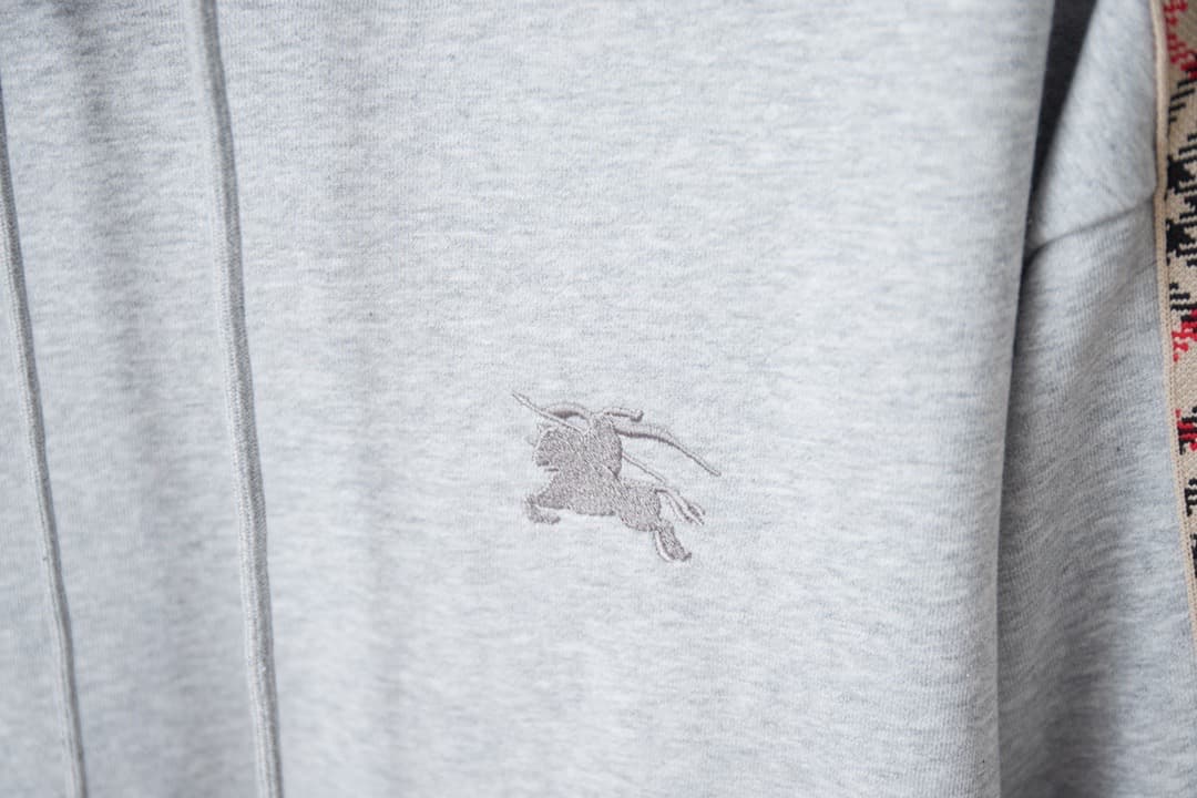Plaid Ribbon Embroidered War Horse Hoodie