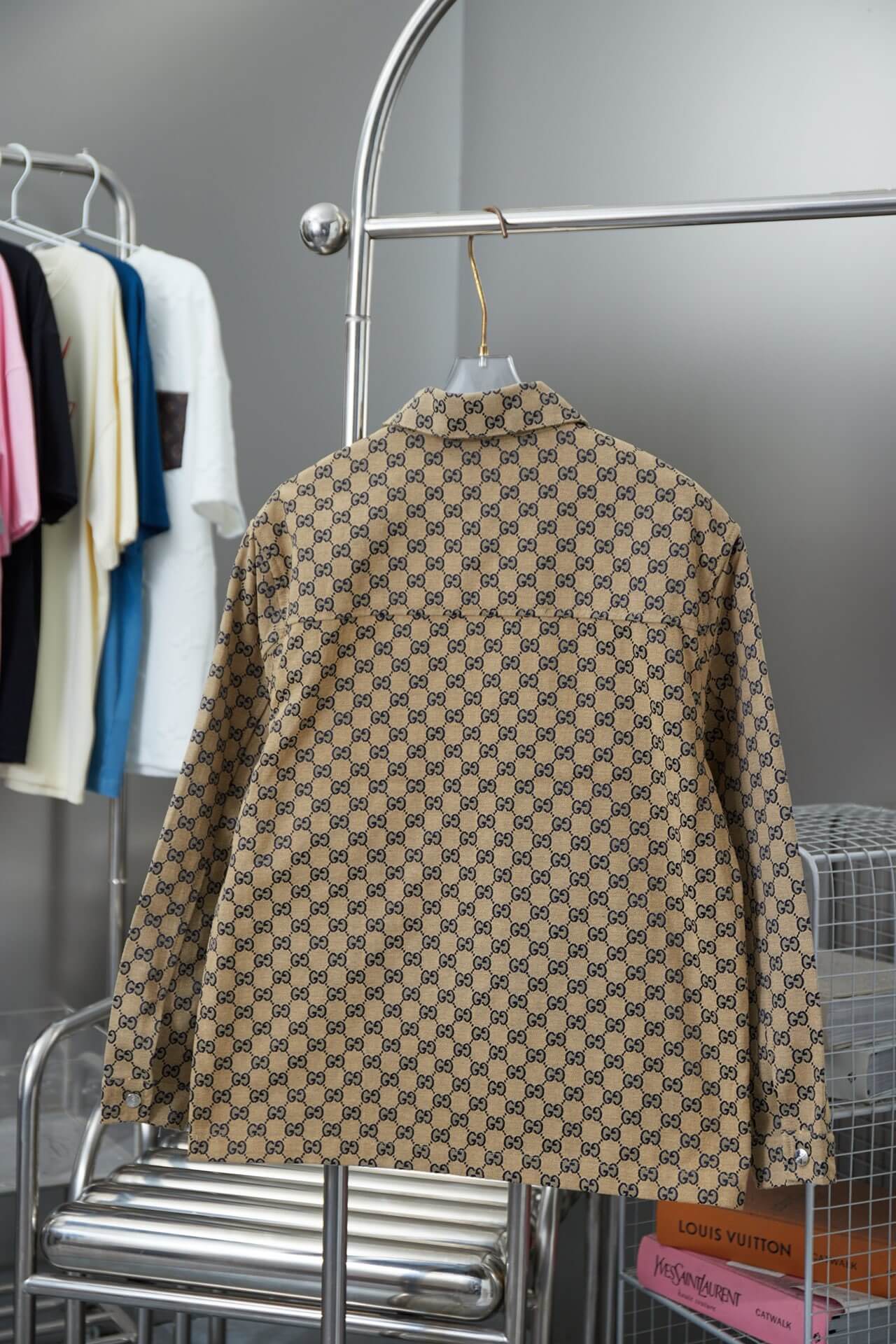 Navy Jacket with Double-G Design