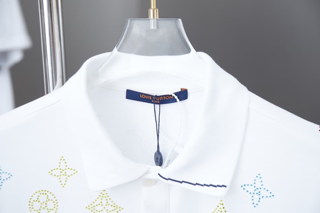 2025 New All-over Crystal Rhinestone Polo Shirt
