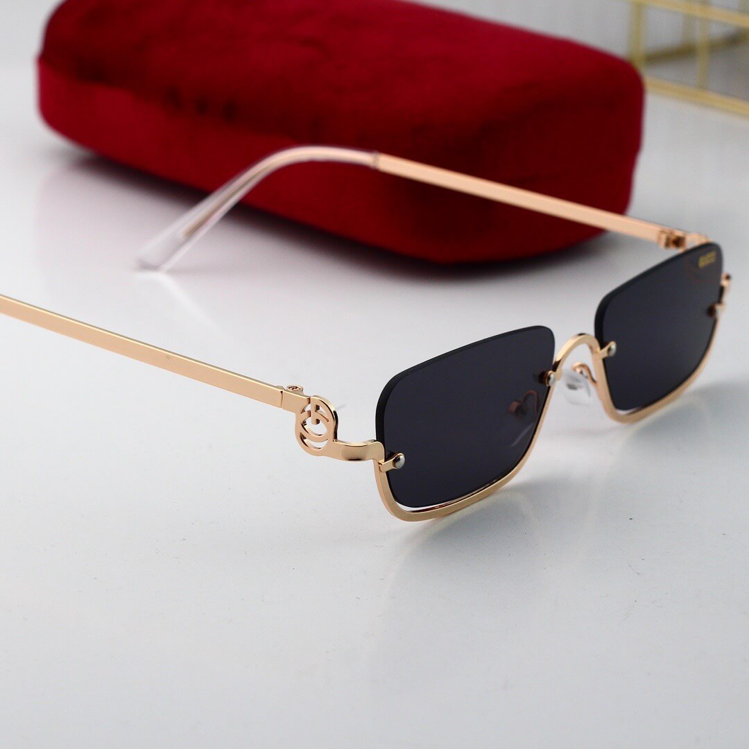 Lunettes de soleil vintage à demi-monture inférieure