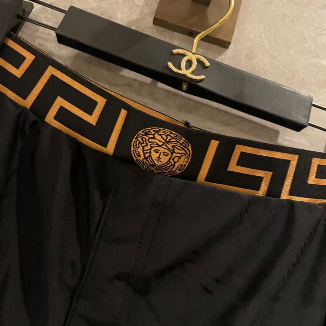 Waist Stripe Swim Trunks