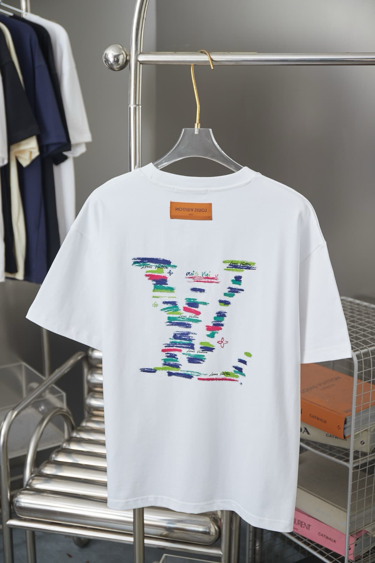 Letter Rainbow Rhinestone T-Shirt