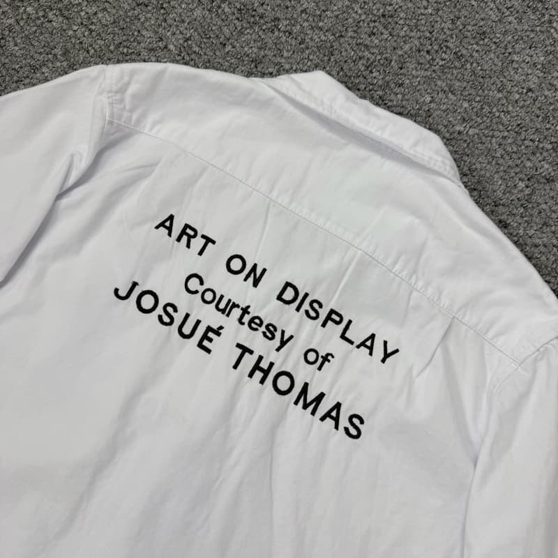 2025 White Embroidered Denim T-Shirt