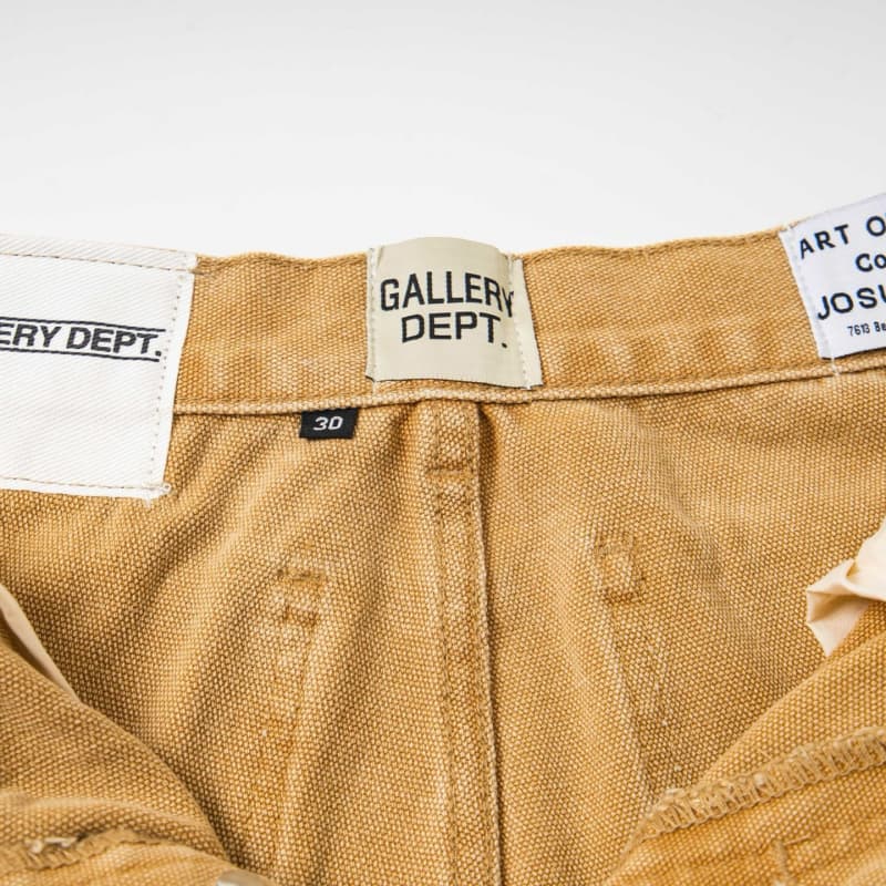 Yellow Graffiti Splash Paint Washed Denim Pants