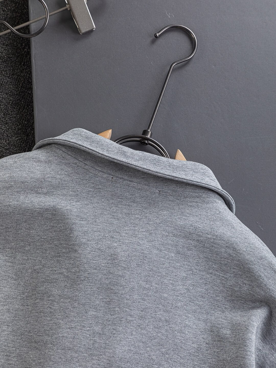 Zipper Letter Embroidery Sweatshirt