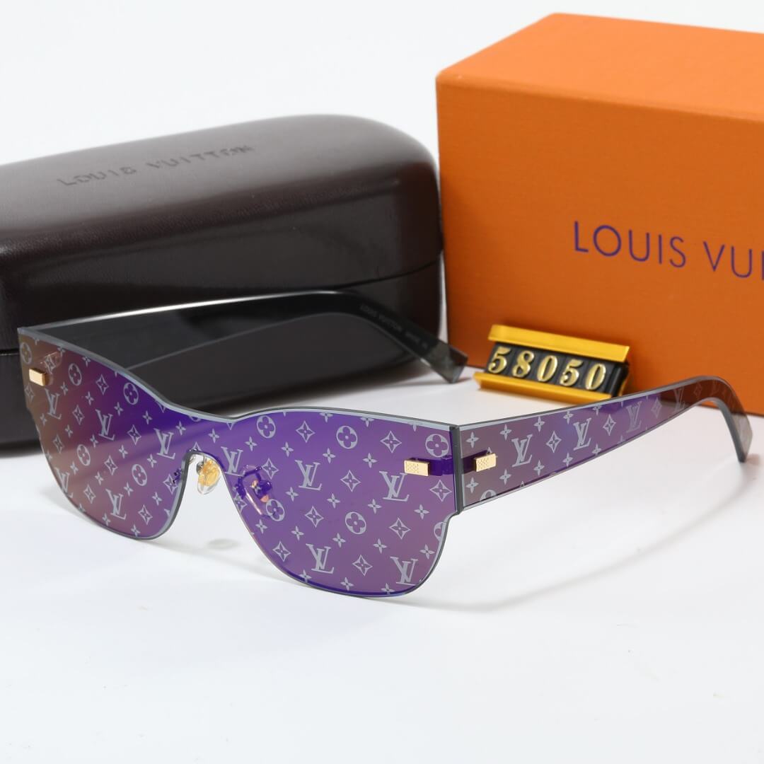 Lunettes de soleil sans monture à imprimé lettre