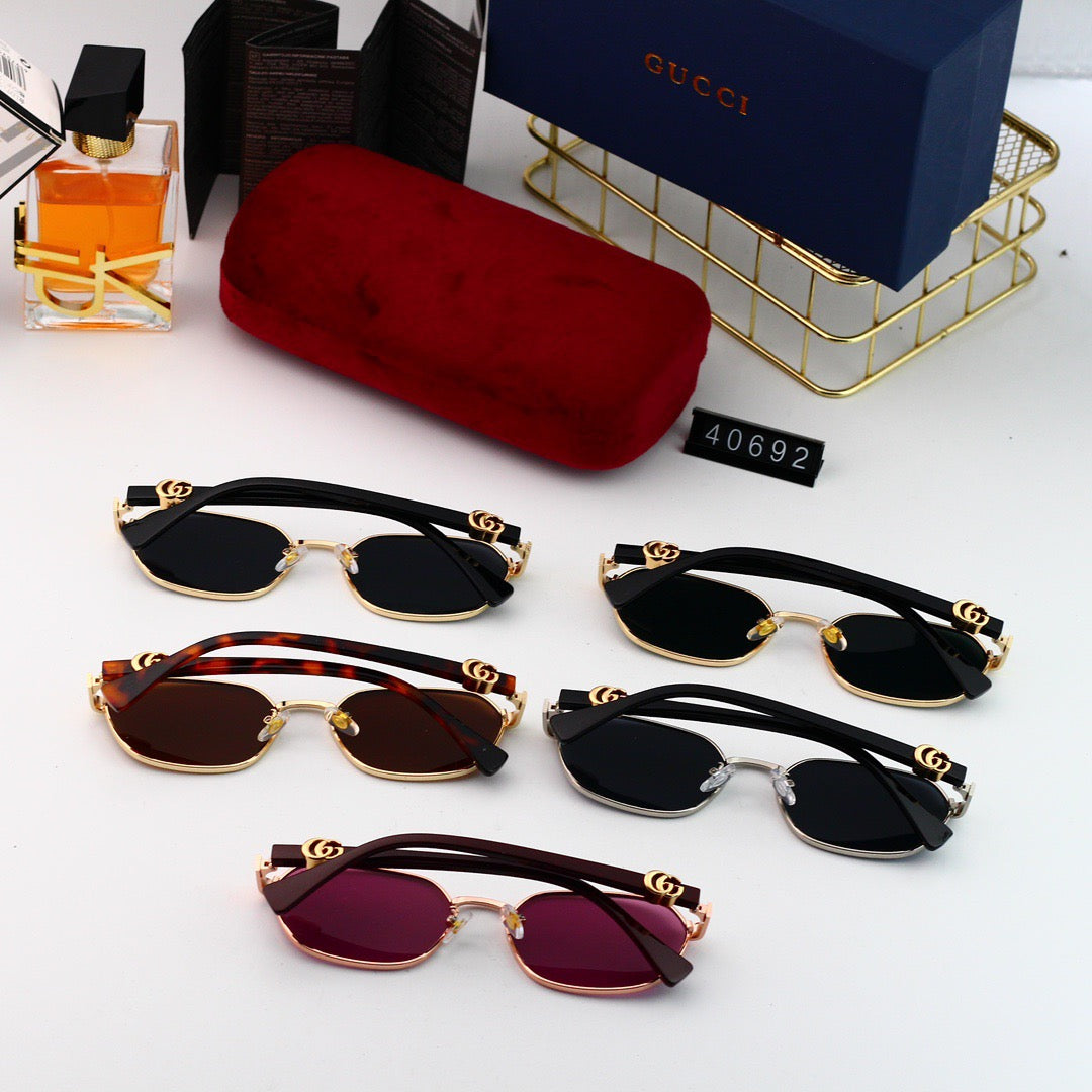 Lunettes de soleil ovales plates vintage