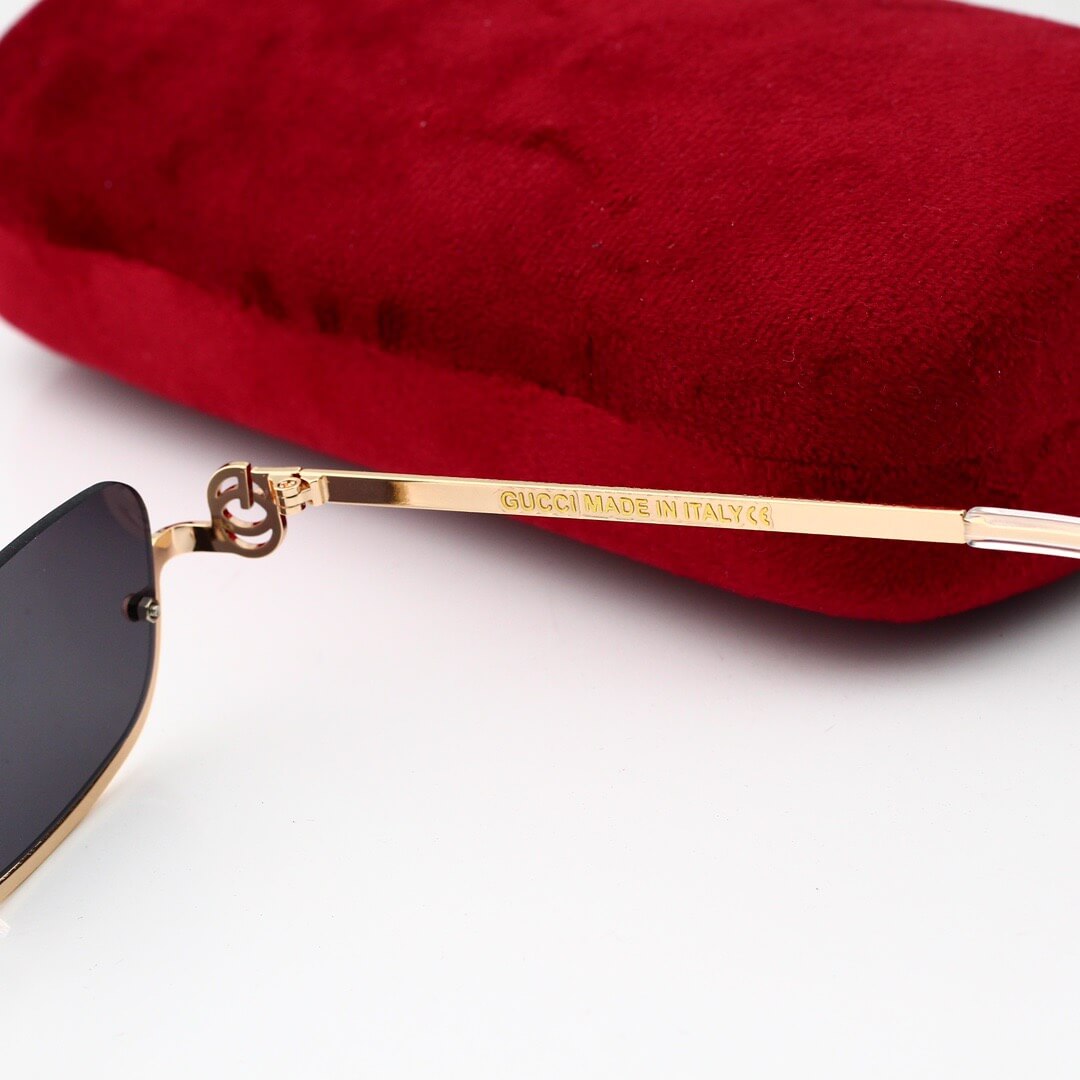 Lunettes de soleil vintage à demi-monture inférieure