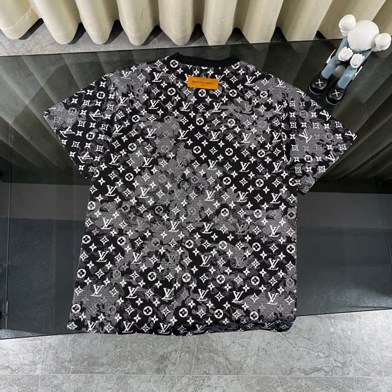 2025 New Classic Black Jacquard T-shirt
