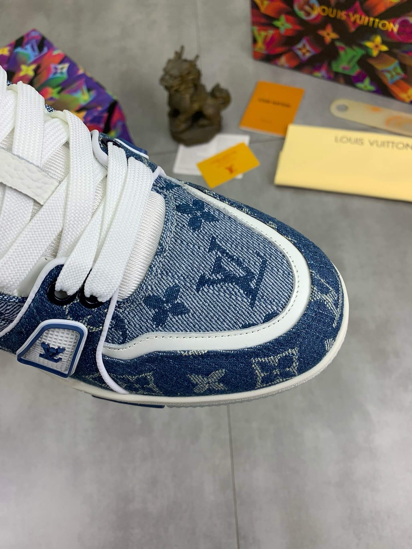 Blue Classic Jacquard Sneakers
