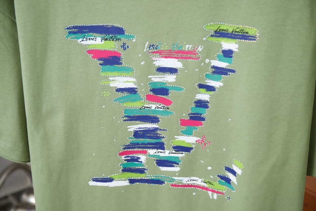 Letter Rainbow Rhinestone T-Shirt