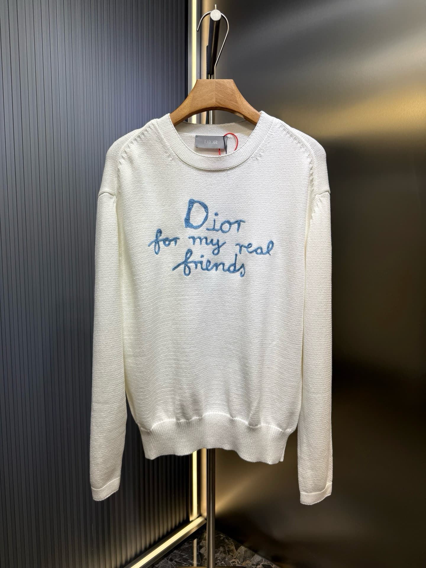 Wool Embroidered Knit Sweatshirt