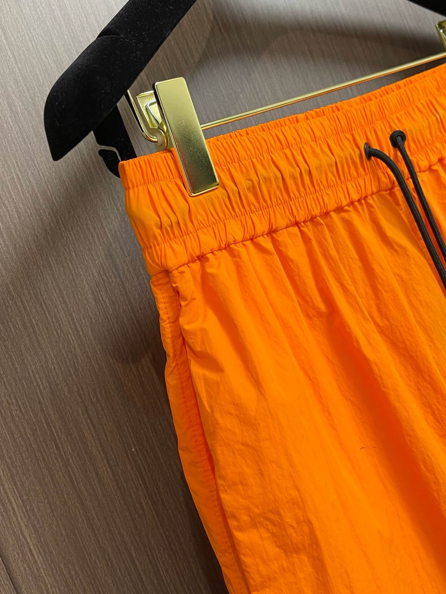 Orange Patchwork Swim Trunks
