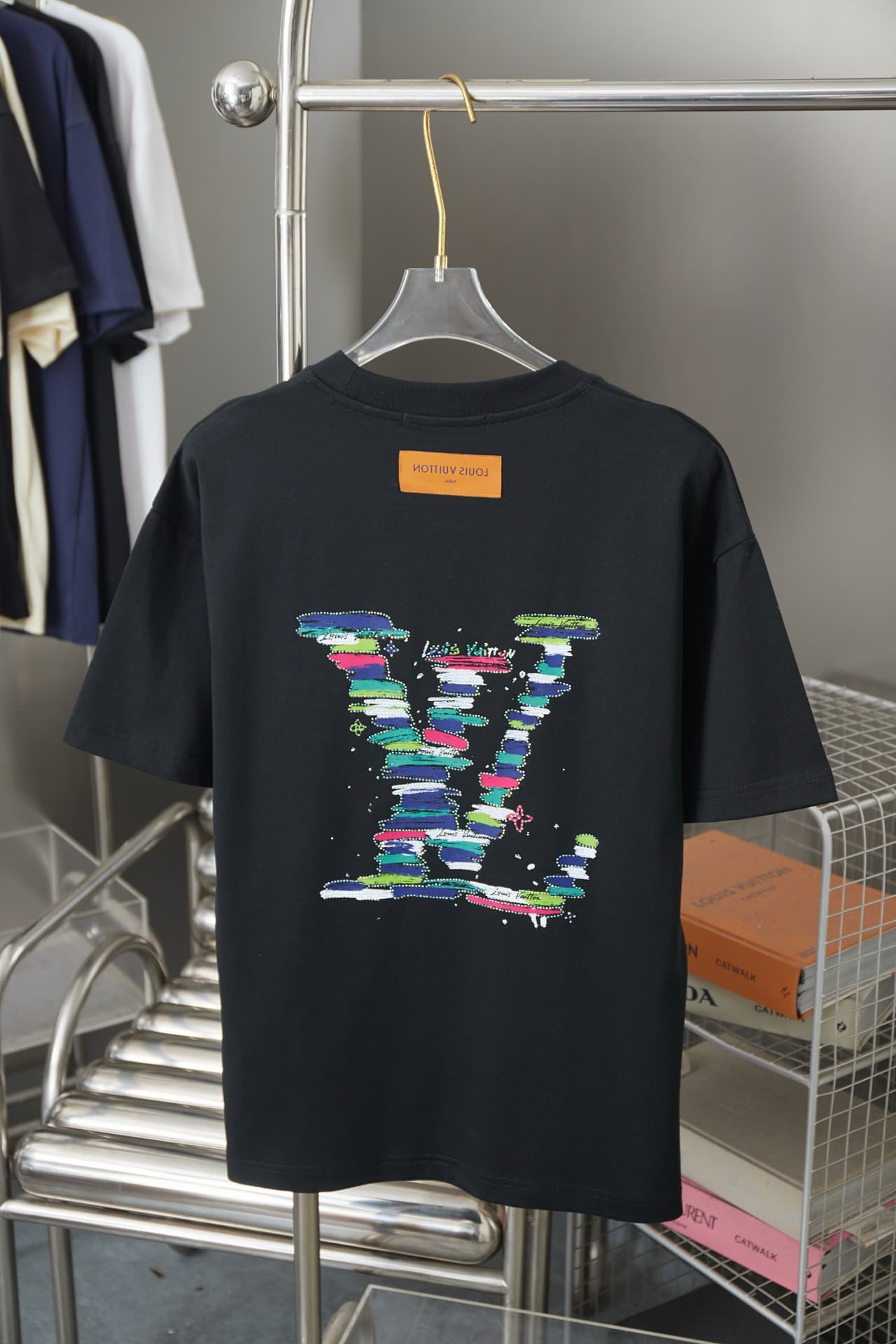 Letter Rainbow Rhinestone T-Shirt