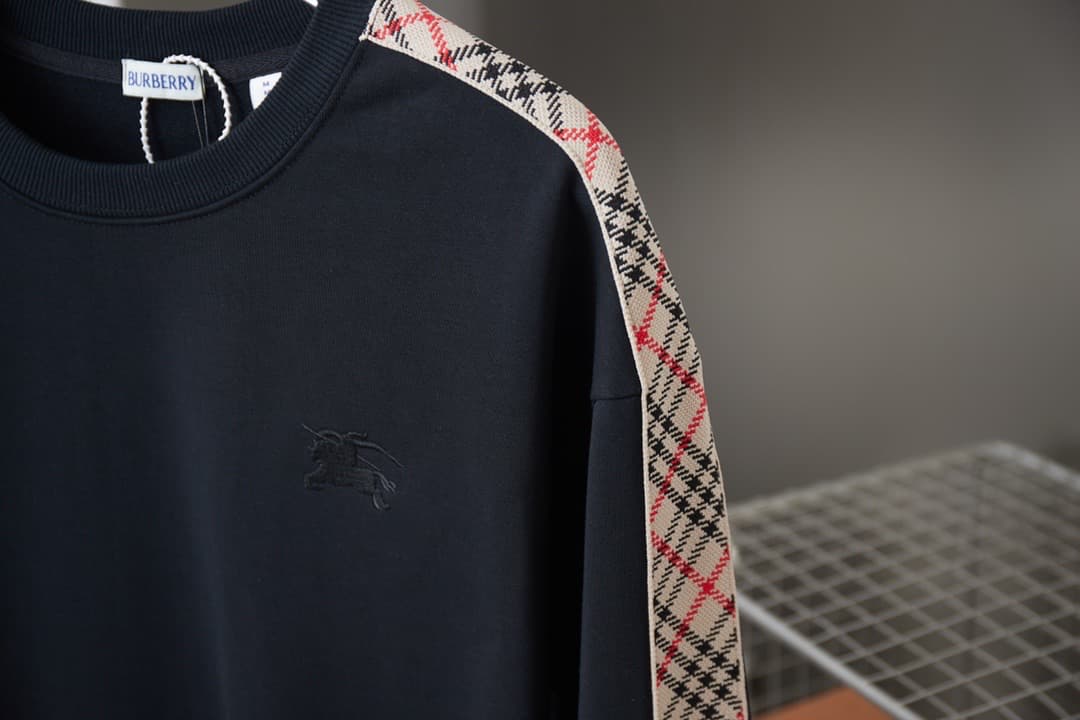 Plaid Ribbon Embroidered War Horse Sweatshirt
