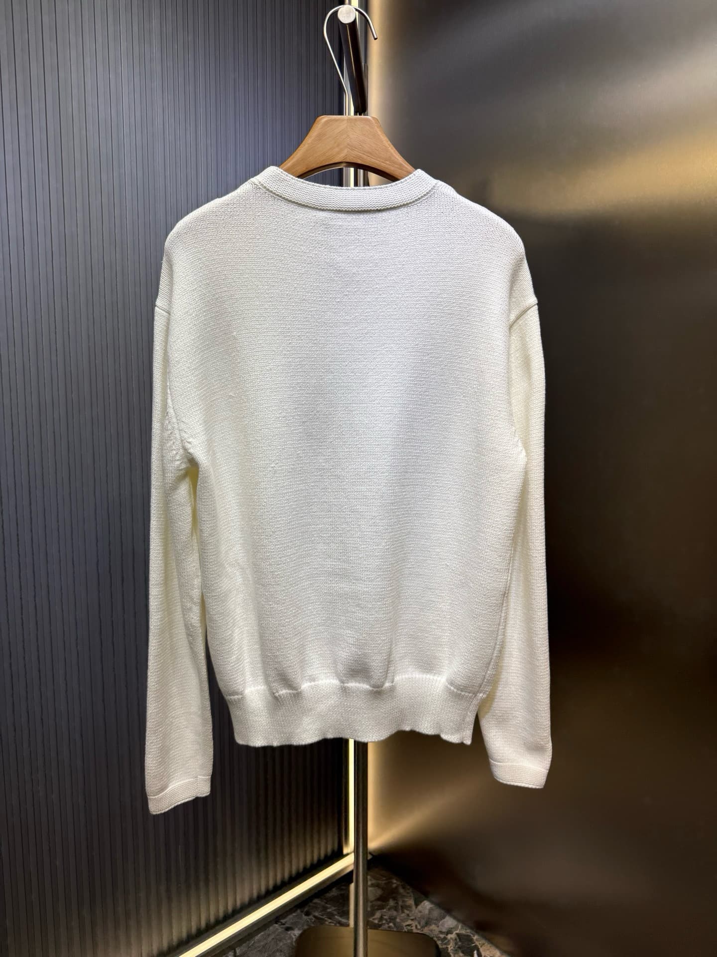 Wool Embroidered Knit Sweatshirt