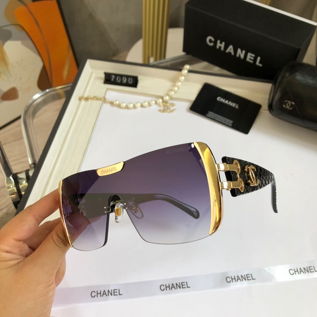 Lunettes de soleil monobloc sans monture à design dégradé