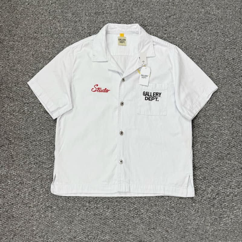 2025 White Embroidered Denim T-Shirt