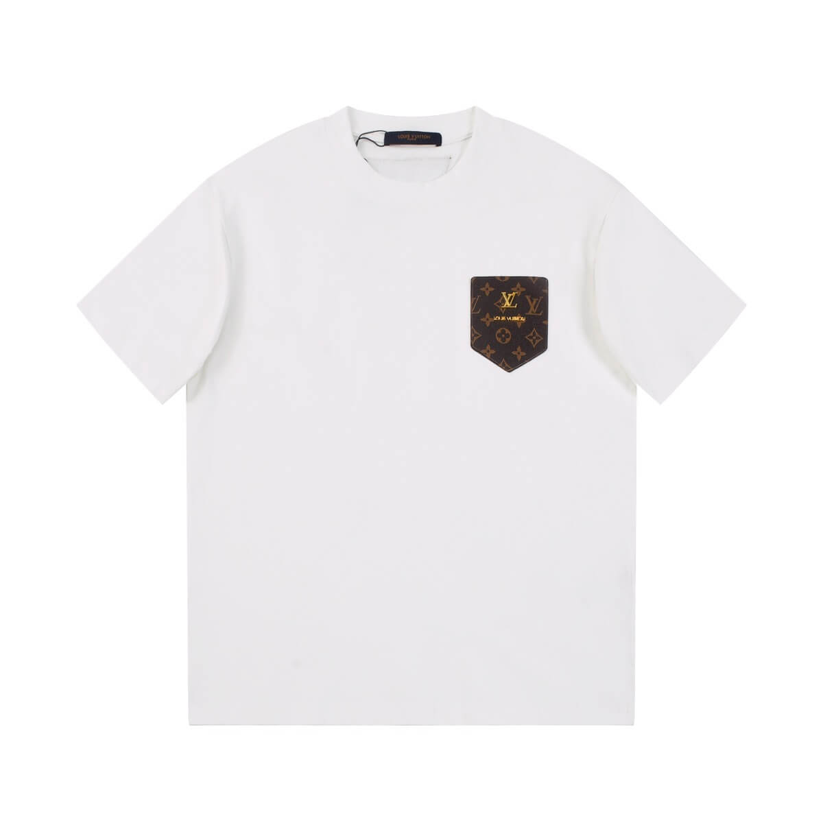T-shirt en placage à motif métallique