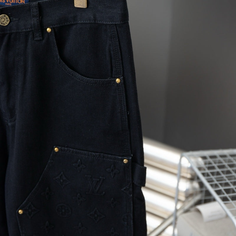 2025 Heavy-Duty Denim Cargo Shorts