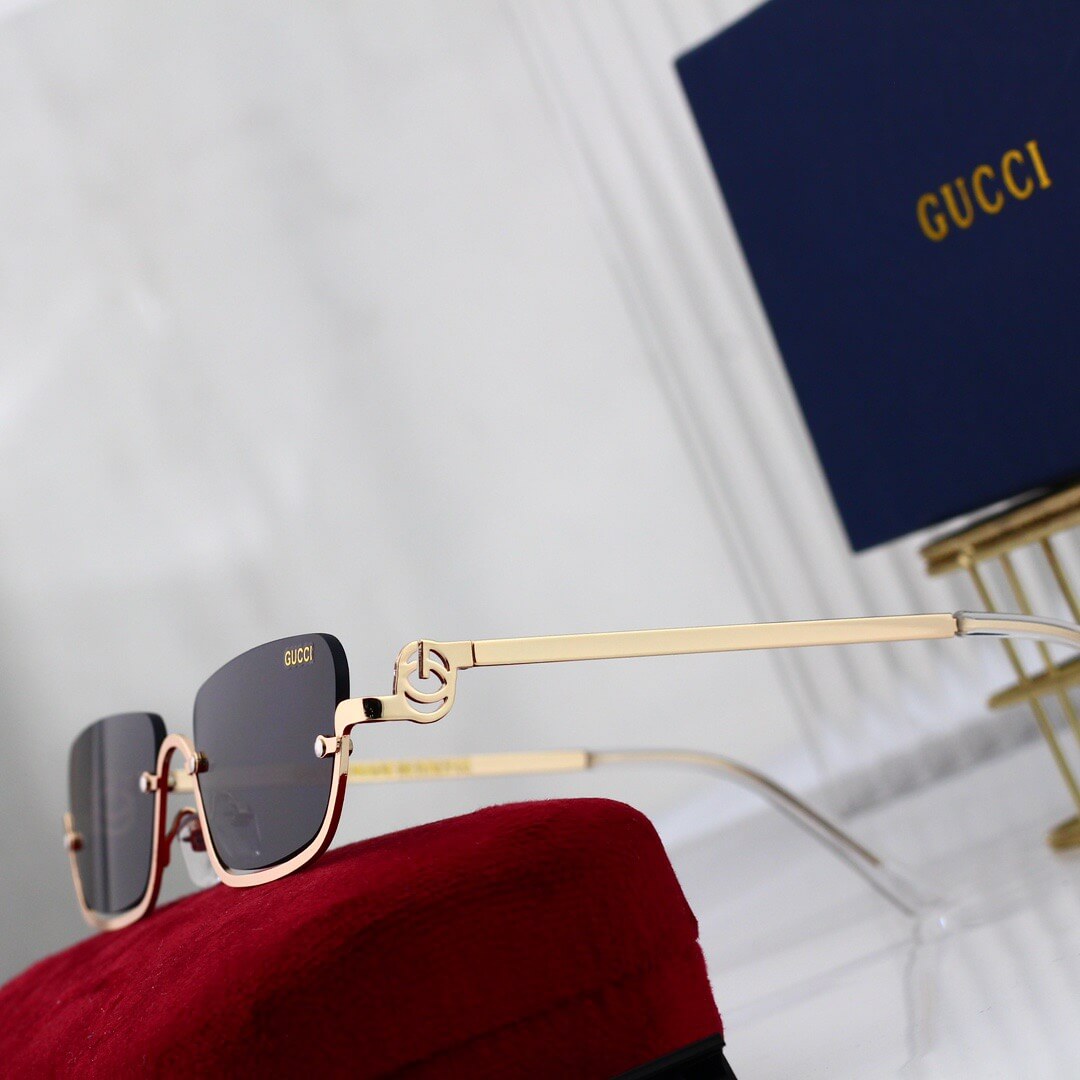 Lunettes de soleil vintage à demi-monture inférieure