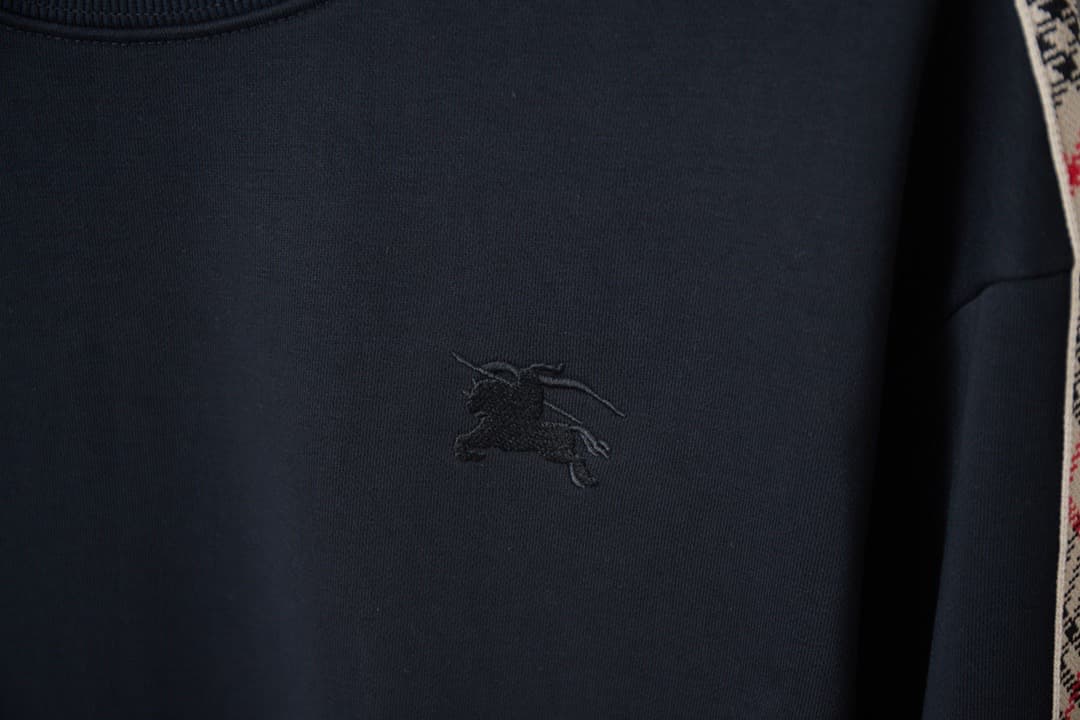 Plaid Ribbon Embroidered War Horse Sweatshirt