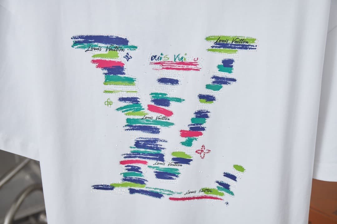 Letter Rainbow Rhinestone T-Shirt