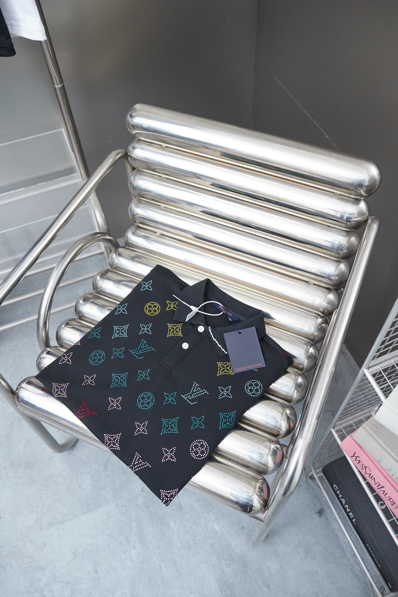 2025 New All-over Crystal Rhinestone Polo Shirt