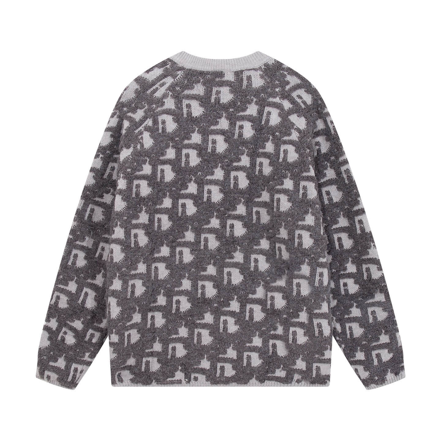 3D Jacquard Zippe Sweater