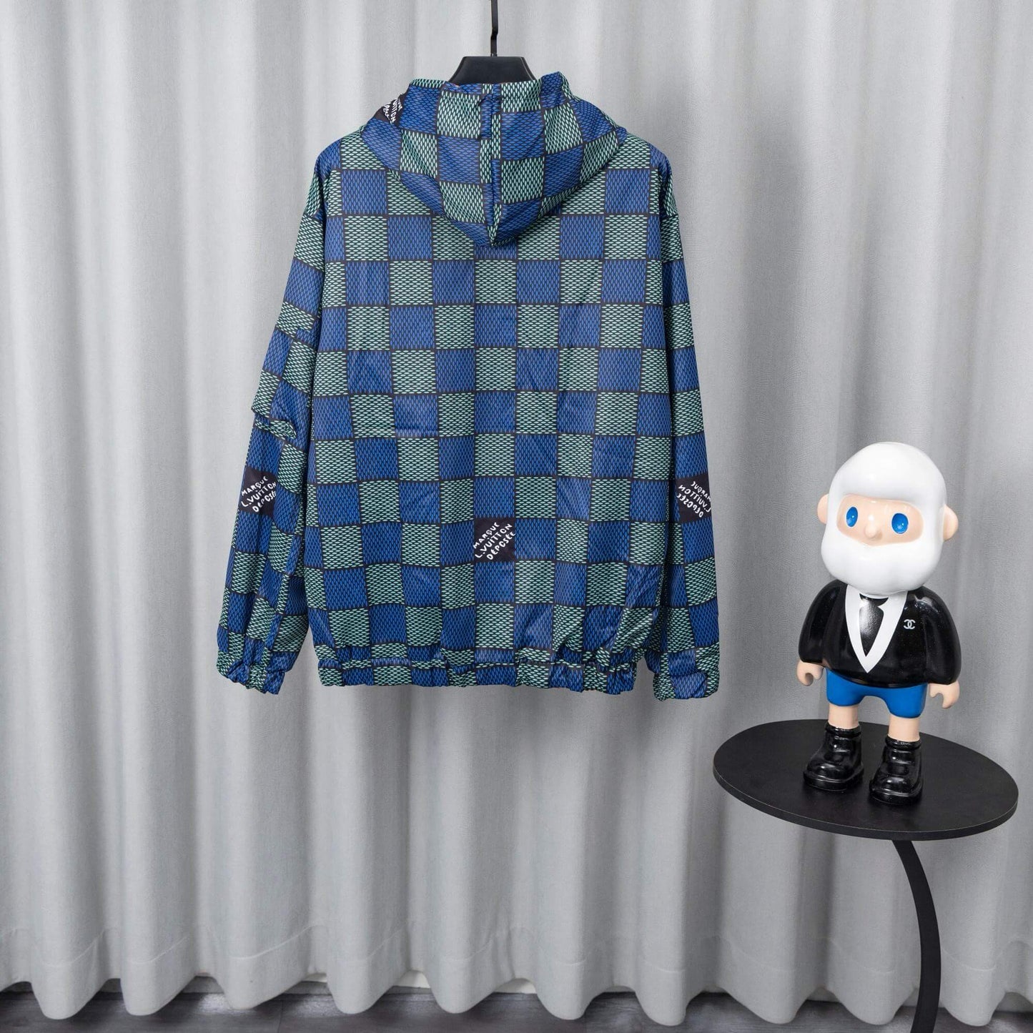 Reversible Plaid-Design Jacket