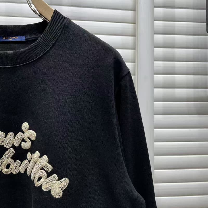 Black and White Exquisite Embroidered Sweatshirt