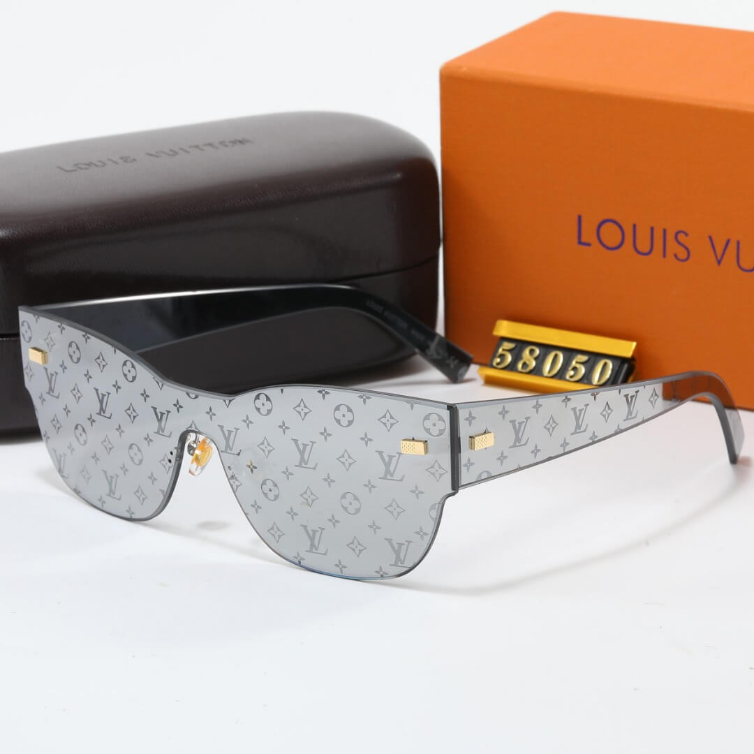 Lunettes de soleil sans monture à imprimé lettre