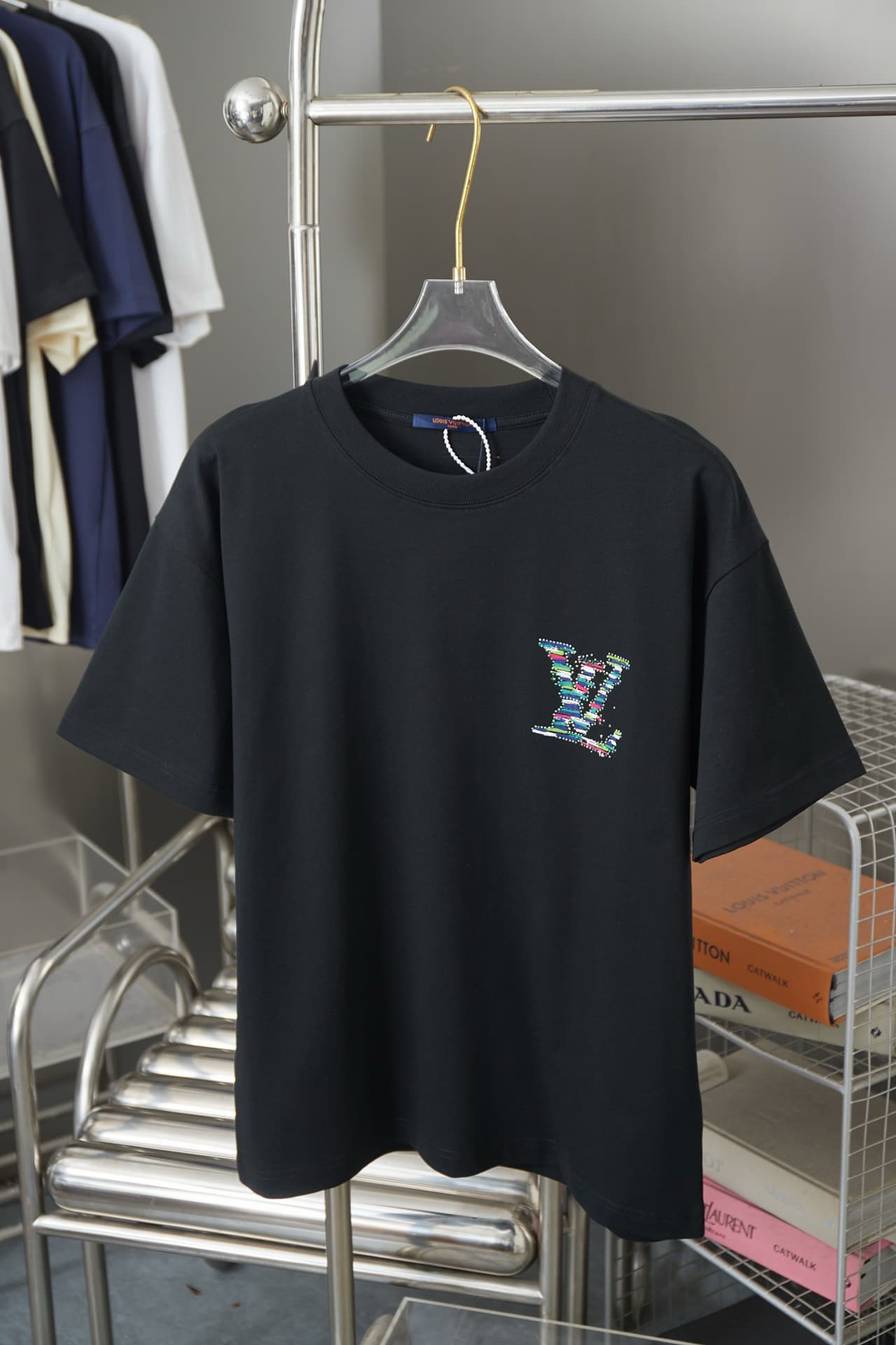 Letter Rainbow Rhinestone T-Shirt