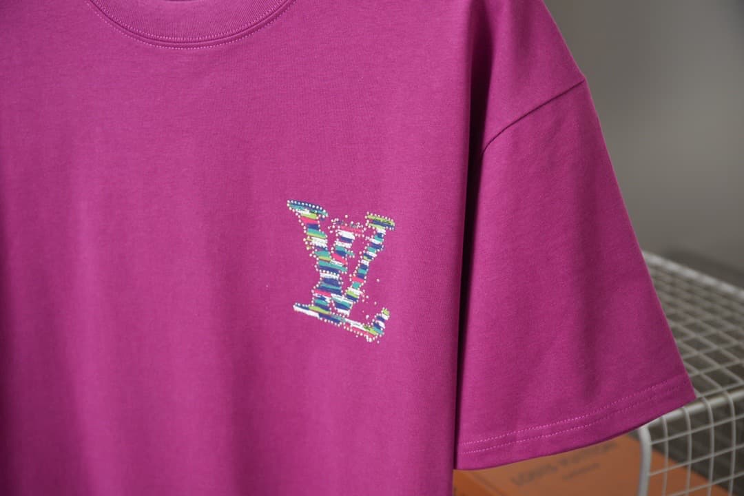 Letter Rainbow Rhinestone T-Shirt