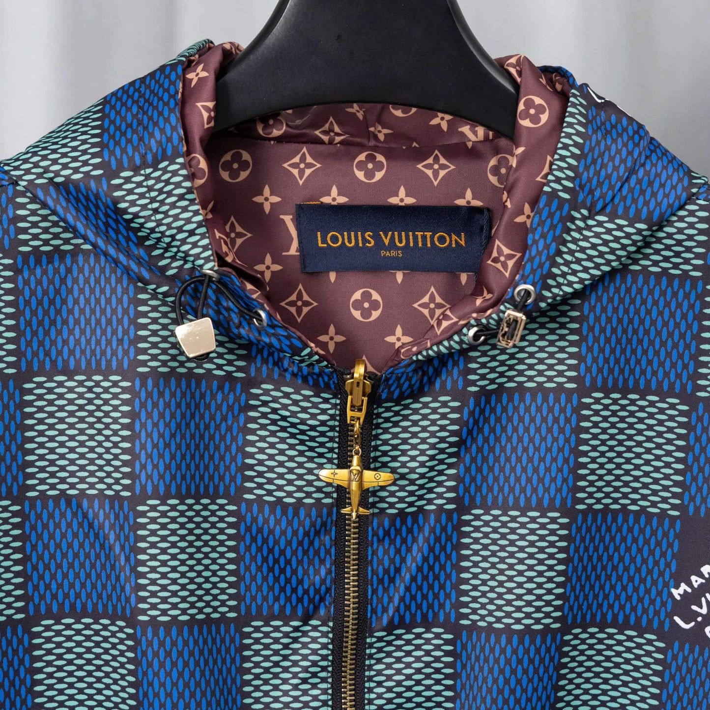 Reversible Plaid-Design Jacket
