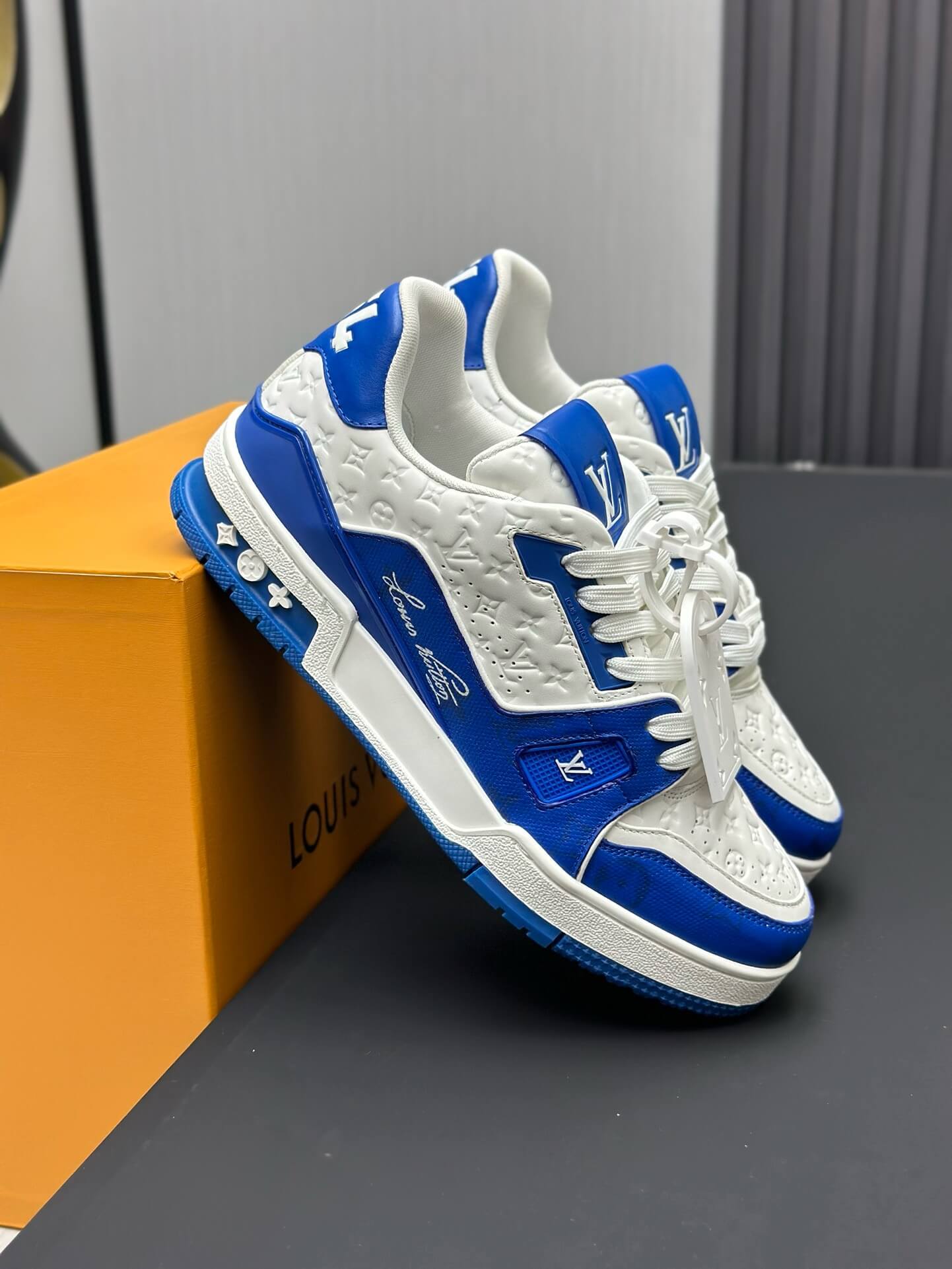 Blue Jacquard Pattern Sneaker