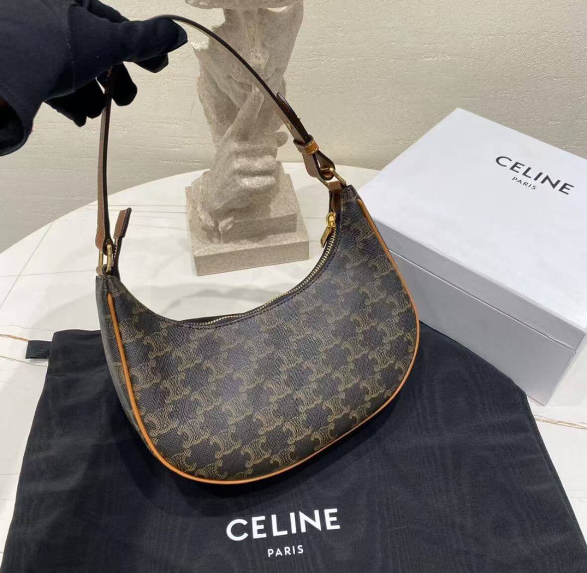 Sac hobo rétro classique à imprimé intégral