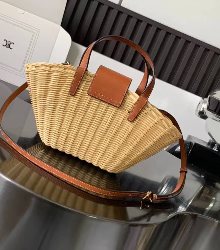Sac à bandoulière en bambou de style resort