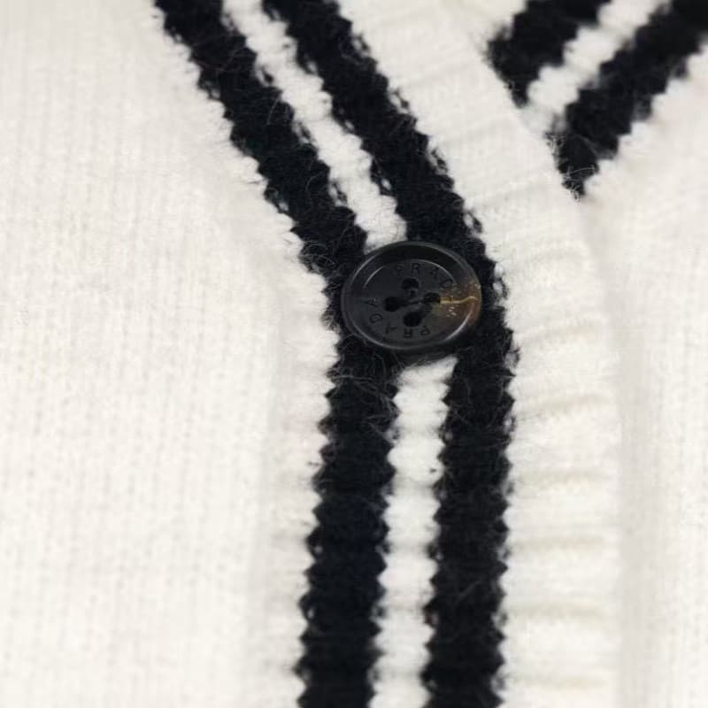 Patchwork Knitted Wool Cardigan Jacket