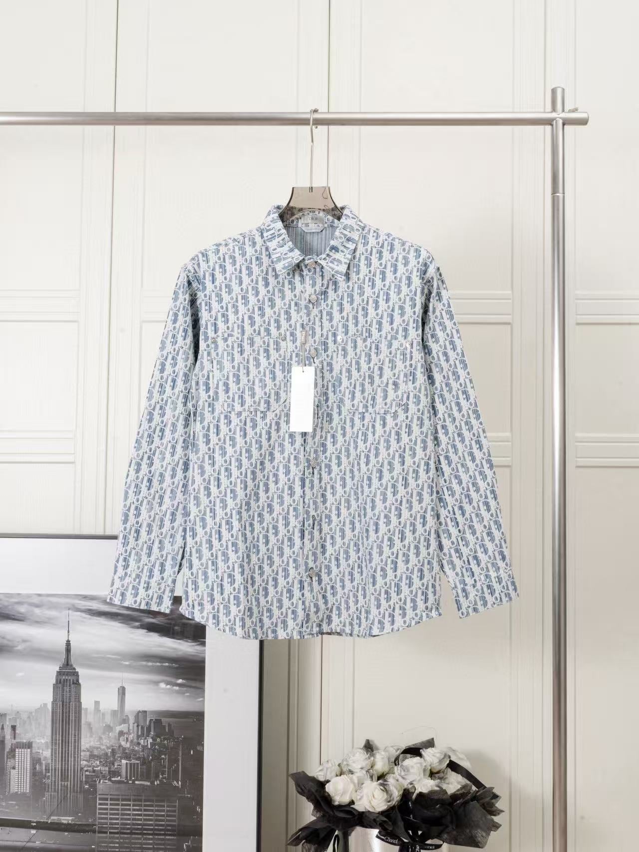 Blue - tone All - over Printed Shirt